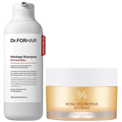 Dr.FORHAIR Shampoo Earl Grey Bliss & Dr.Ceuracle Royal Vita Propolis 33 Cream