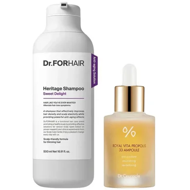 Dr.FORHAIR Heritage Shampoo Sweet Delight & Dr.Ceuracle Royal Vita Propolis 33 Ampoule