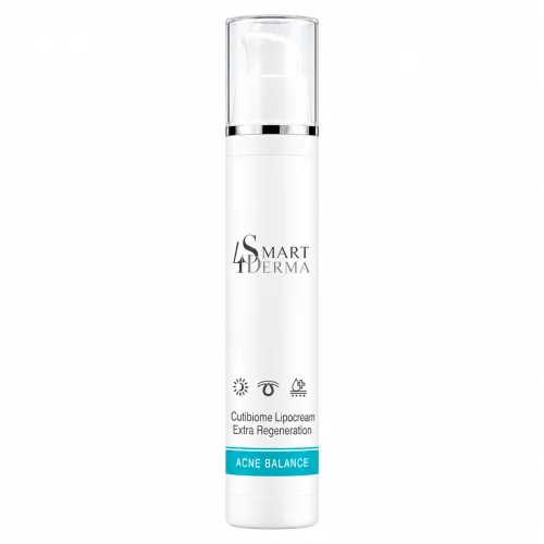 Нічний крем для проблемної шкіри "Кутибіом" - Smart4Derma Acne Balance Cuutibiome Lipocrem Extra Regeneration