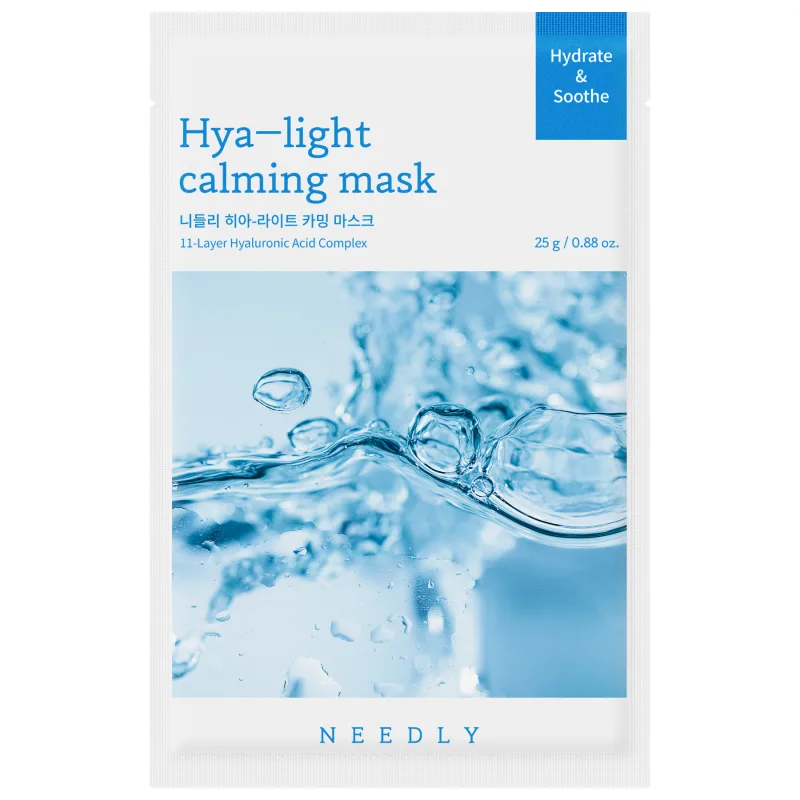 Зволожувальна маска з гіалуроновою кислотою Needly Hya-light Calming Mask 1ea, 1 шт * 25 г