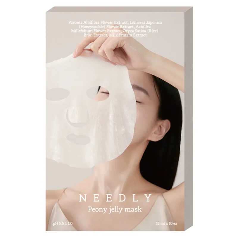 Освітлююча тканинна маска для обличчя Needly Peony Jelly Mask, 33 мл * 10 шт
