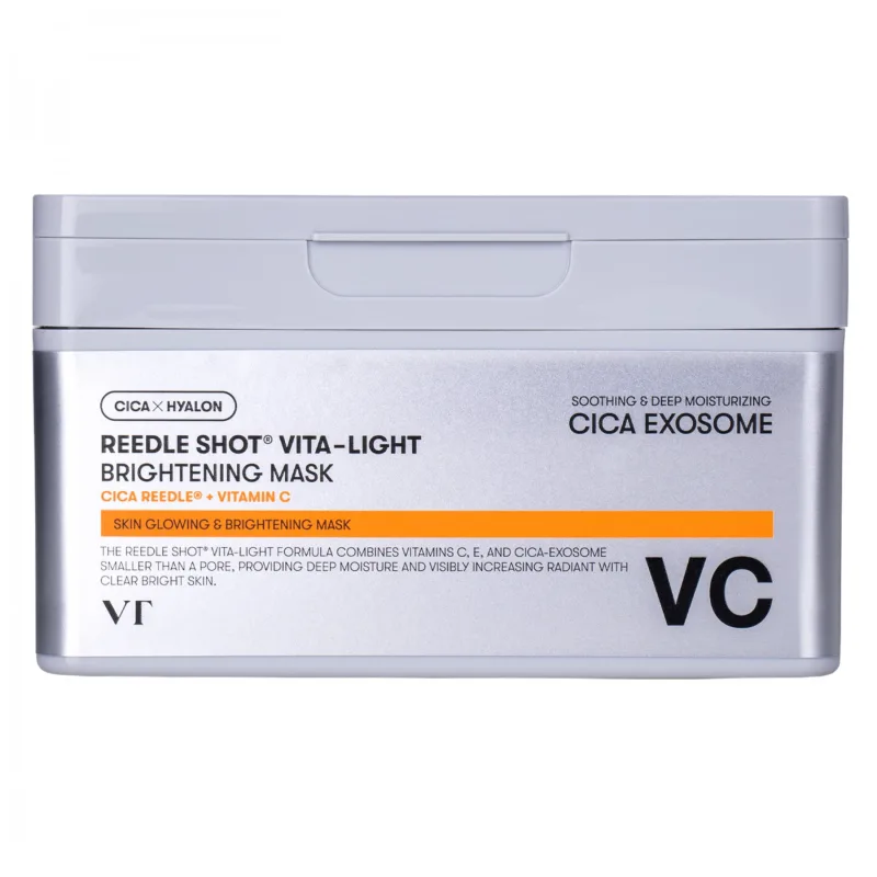 Набір освітлювальних масок зі спікулами та вітаміном С VT Reedle Shot Vita-Light Brightening Mask, 30 шт