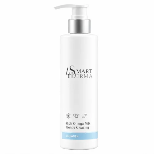 Розкішне молочко для вмивання "Омега" - Smart4Derma Aquagen Rich Omega Milk Gentle Cleasing