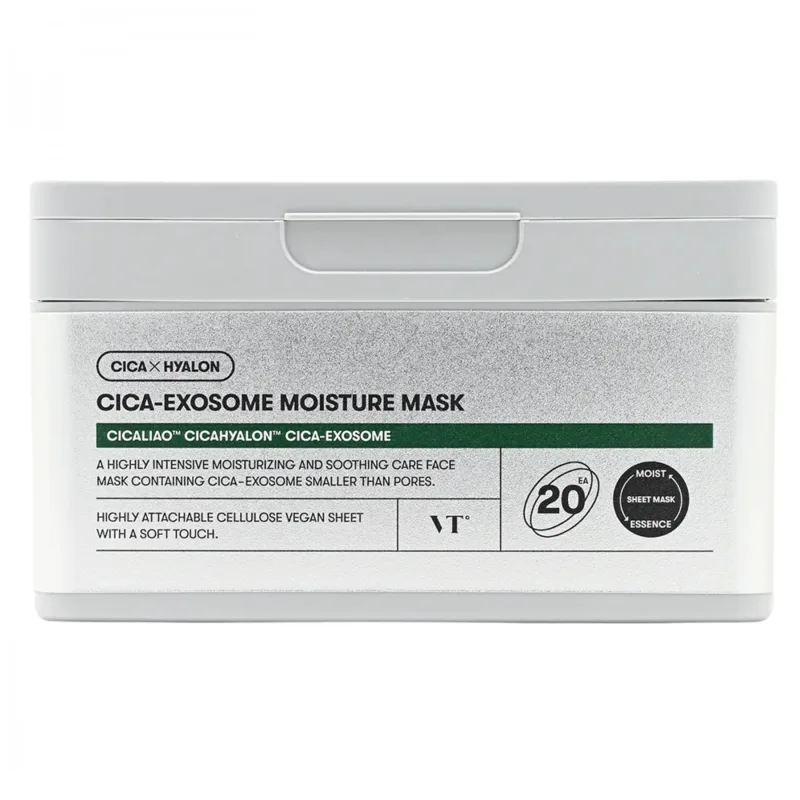 Набір зволожувальних масок з екзосомами центели VT Cica-Exosome Moisture Mask, 20 шт
