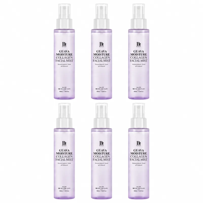 5+1 Набір Зволожувальний міст для обличчя з гуавою та колагеном Benton Guava Moisture Collagen Facial Mist, 100 мл