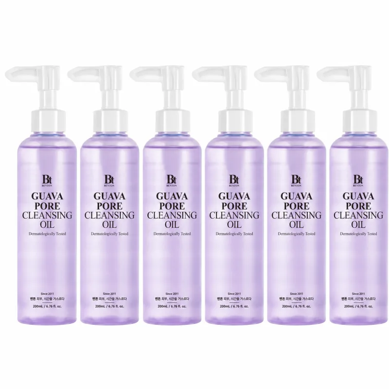 5+1 Набір Олійка для очищення пор з екстрактом гуави Benton Guava Pore Cleansing Oil, 200 мл