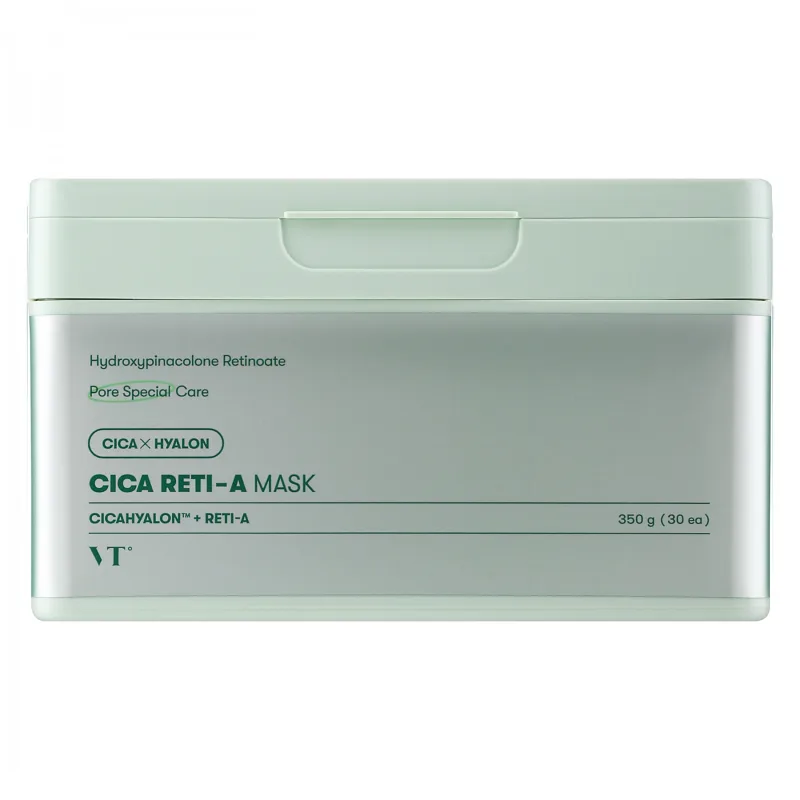 VT Cosmetics Cica Reti-A Mask (30ea) – набір тканинних масок з центеллою і ретинолом 30 шт.