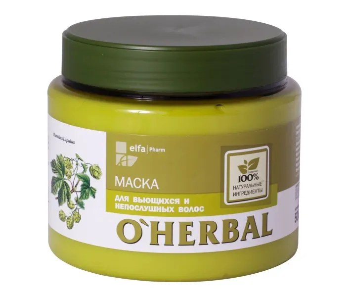 Маска для кучерявих і неслухняних волосся O Herbal 500 мл