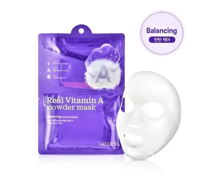 Маска для обличчя з вітаміном А заспокійлива Real vitamin A Lassieel