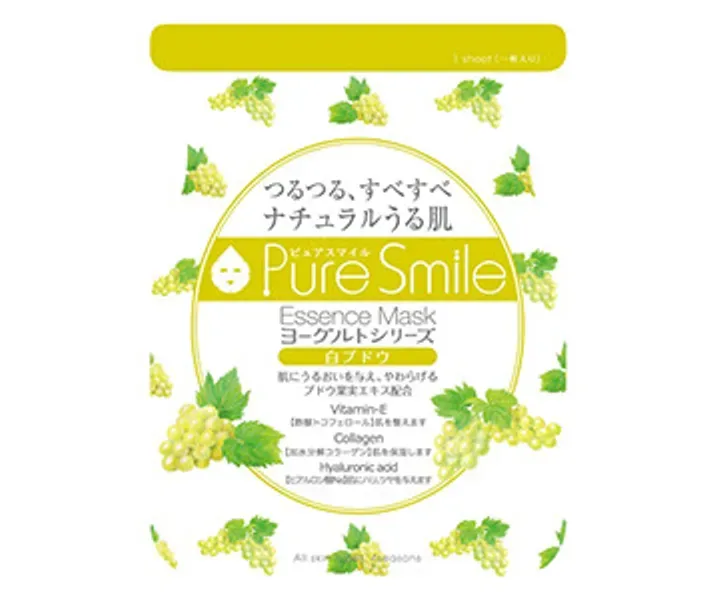 Pure Smile Маска для обличчя тканинна Йогурт-Виноград-Колаген