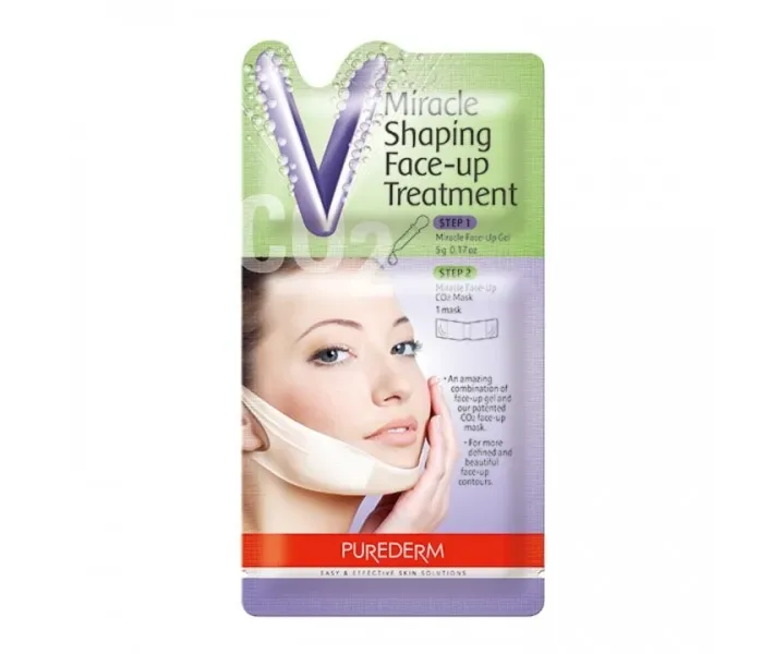 Коригувальна ліфтинг-маска для підборіддя і шиї PUREDERM Miracle Shaping Face-up Treatment