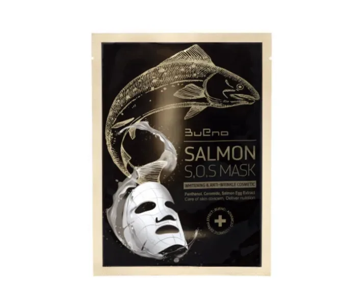Тканинна маска з екстрактом лососевої ікри BUENO Salmon S.O.S