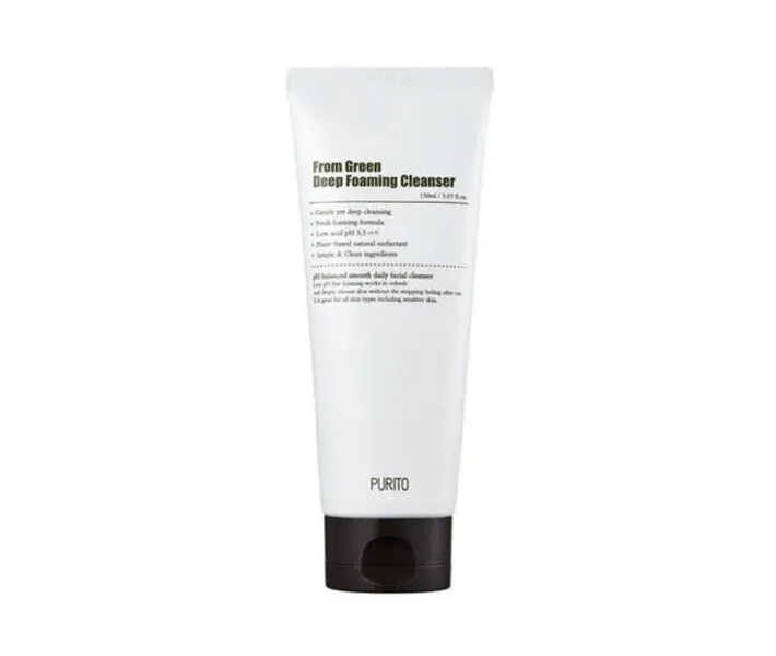 Слабокислотні пінка з центелла і зеленим чаєм, 150мл PURITO From Green Deep Foaming Cleanser