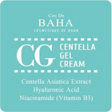 ПРОБНИК Відновлюючий заспокійливий крем з центеллою - Cos De Baha CG Centella Gel Cream, 1.5 мл