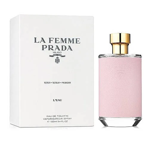 Оригінальна жіноча туалетна вода Prada La Femme L'eau 100ml тестер, цитрусовий квітковий аромат