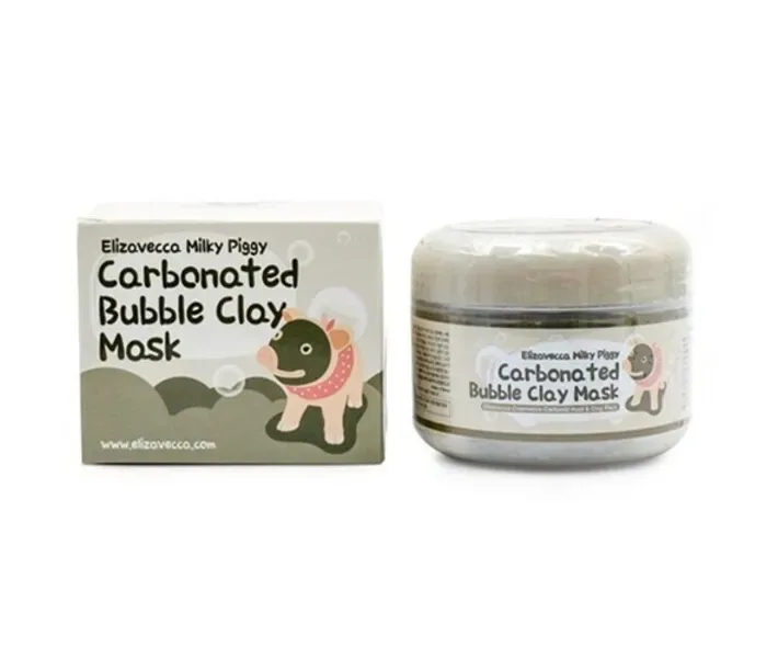 Надефективна пінна очищаюча маска з вугіллям, 100мл ELIZAVECCA Milky Piggy Carbonated Bubble Clay Mask