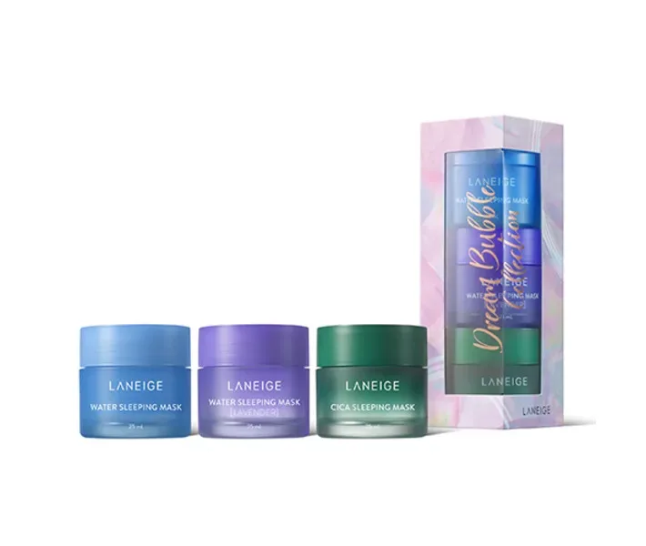 Набір нічних масок зволожуючих, 25 мл + 25 мл + 25 мл LANEIGE Dream Bubble Collection Face Sleeping Mask Mini Set