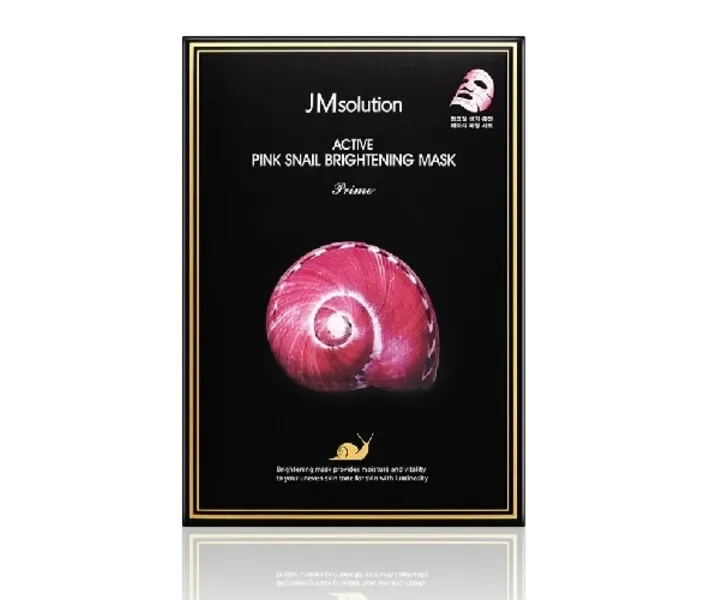 Освітлююча тканинна маска з екстрактом муцина рожевої равлики JM SOLUTION Active Pink Snail Brightening Mask