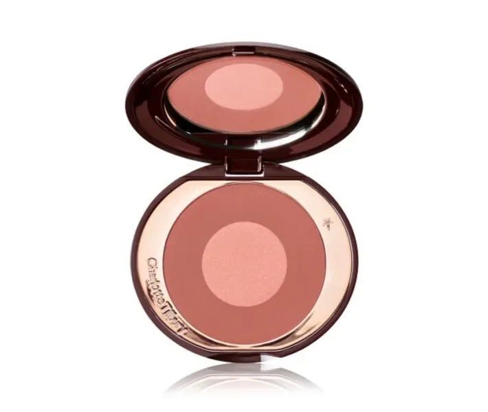 Двоколірні темно-рожеві пудровие рум'яна CHARLOTTE TILBURY Cheek to Сhic Pillow Talk Intense
