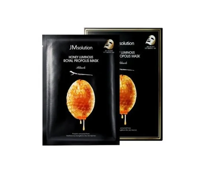 Відновлювальна тканинна маска з прополісом JMSOLUTION Honey Luminous Royal Propolis Mask