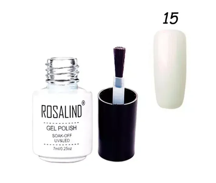 Гель-лак для нігтів манікюру 7мл Rosalind, шеллак, 15 перламутровий