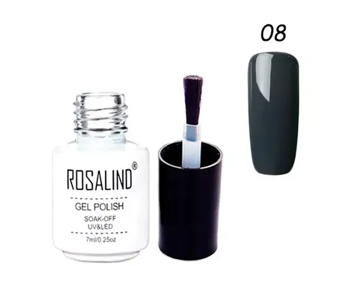 Гель-лак для нігтів манікюру 7мл Rosalind, шеллак, 08 мусон
