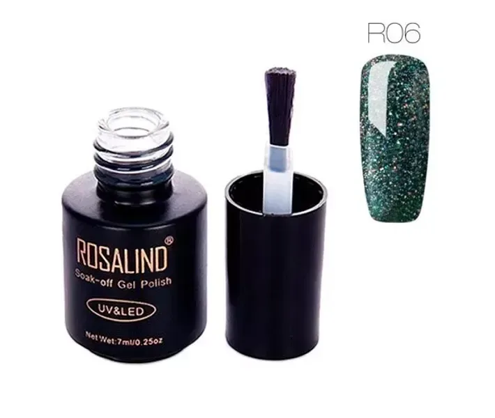 Гель-лак для нігтів манікюру 7мл Rosalind, шиммер, R06 космос