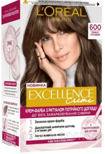 Фарба для волосся L`Oreal Excellence 600 темно-русявий 192 мл