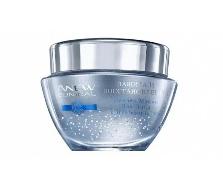 Нічна маска для обличчя "Захист і відновлення" з Hyaluronic-3x 50 лм ANEW CLINICAL AVON