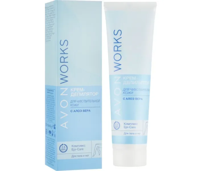 Крем для депіляції і ніг з алое вера для чутливої ​​шкіри 15 мл AVON WORKS