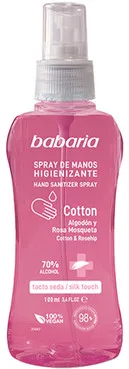 Спрей-антисептик для рук з бавовною та олією шипшини Babaria Cotton & Rosehip Hand Sanitizing Spray