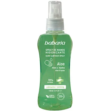 Спрей-антисептик для рук з алое та олією жожоба Babaria Aloe & Jojoba Hand Sanitizing Spray