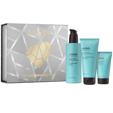Набір - Поцілунок моря Ahava Sea Kissed Mineral Delights Set (lotion/250ml + h/cr/100ml + gel/40ml + bag)