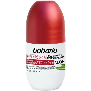 Дезодорант антиперспірант для атопічної шкіри з алое Babaria Roll-On Deodorant With Aloe Vera For Atopic Skin