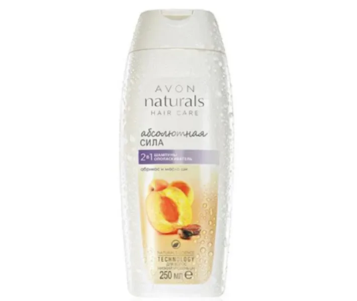 Шампунь/ополіскувач 2 в 1 "Абсолютна сила. Абрикос і масло ши» 250 мл AVON naturals