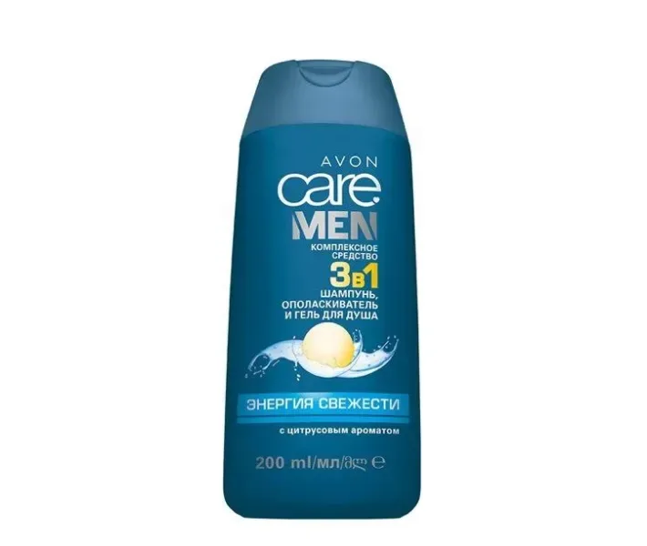 Шампунь 3в1 "Енергія свіжості" Care Men AVON