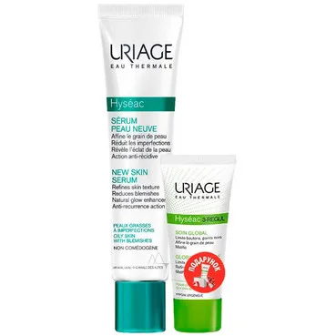 Подарунковий набір ІСЕАК для проблемної шкіри Uriage Hyseac New Skin Set (serum/40ml + cr/15ml)