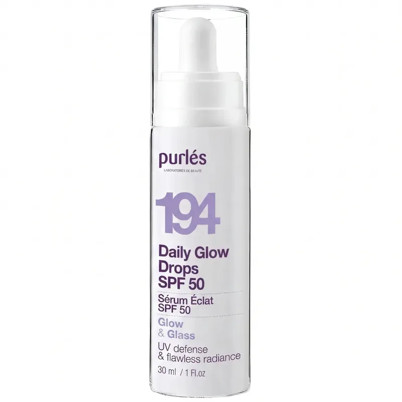 Сонцезахисна сироватка для сяйва шкіри SPF 50 Purles Daily Glow Drops