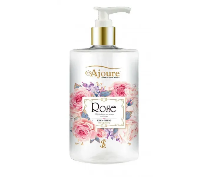 Крем-мыло для рук Rose ТМ Ajoure с дозатором 500 мл. (4820217131504)