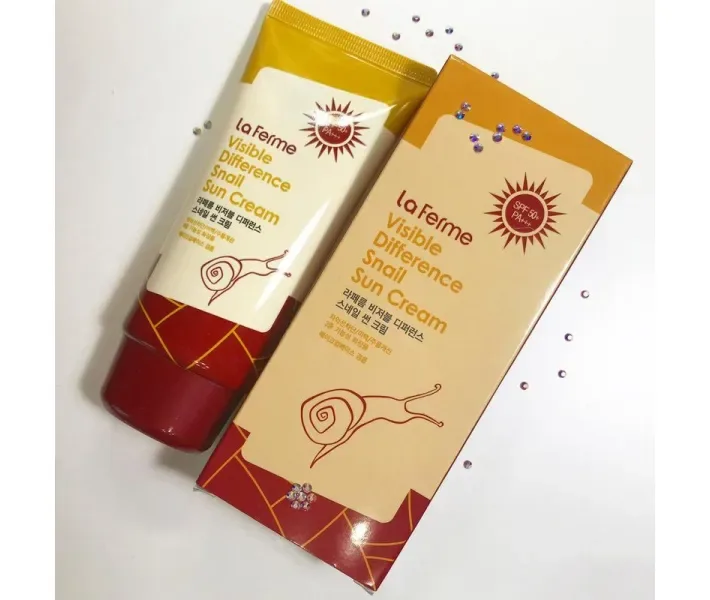 Сонцезахисний крем з екстрактом равлики Snail Sun Cream SPF50 PA+++ 70ml (LAF0101)