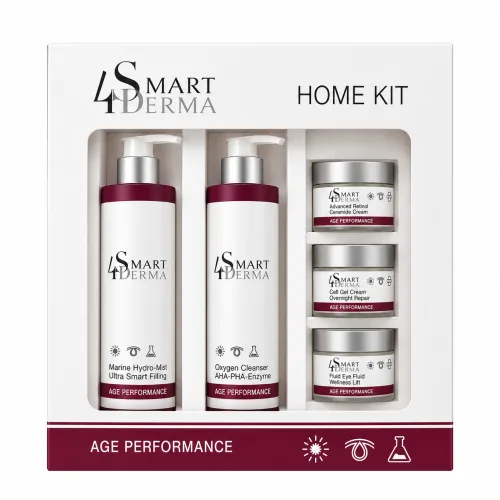 Антивіковий набір для шкіри - Smart4derma Age Performance Home Kit 200ml