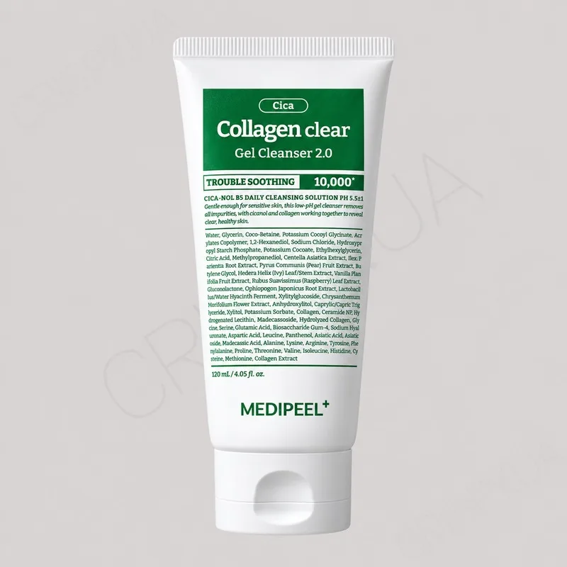Пінка для вмивання з CICA-комплексом - Medi-Peel Green Cica Collagen Clear Gel Cleanser 2.0