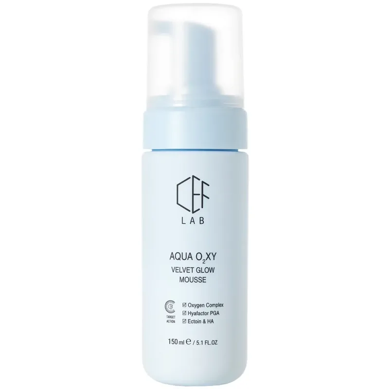 Шовковий антиоксидантний мус CEF Lab Aqua O2XY Velvet Glow Mousse 150 мл