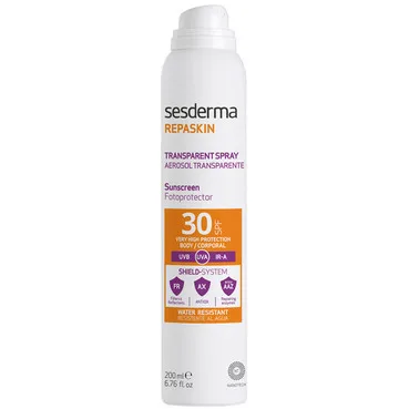 Спрей сонцезахисний для тіла з SPF30SesDerma Repaskin Spray Transparente SPF30