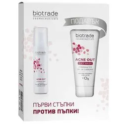 Набір "Матуючий догляд від прищів" Biotrade Acne Out Set (tonic/60ml + gel/50ml)