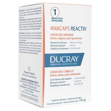 Харчова добавка проти реактивного випадіння волосся Ducray Anacaps Reactiv