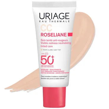 Розельян СС тонуючий догляд проти почервонінь SPF50+Uriage Roseliane CC Сream SPF50+