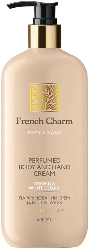Парфумований крем для тіла та рук Liora Orchid & White cedar French Charm 400мл