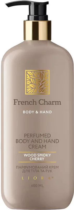 Парфумований крем для тіла та рук Liora Wood smoky cherry French Charm 400мл