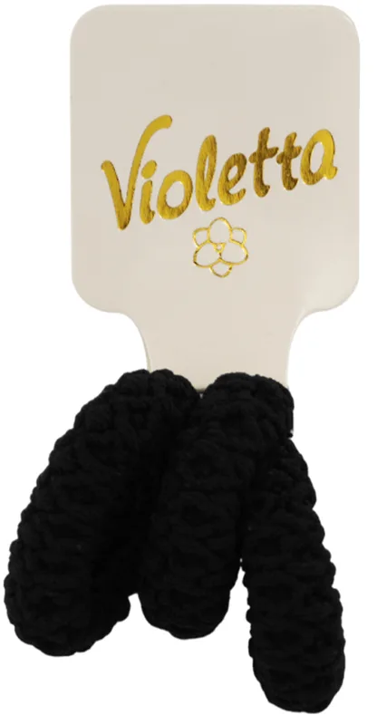 Резинки для волосся Violetta з в'язаною текстурою 3 шт